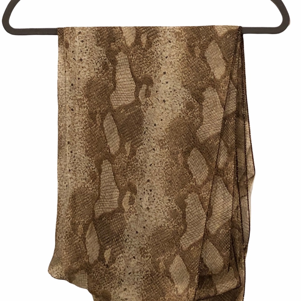 Sheer Oversize Python Print Scarf - image 1